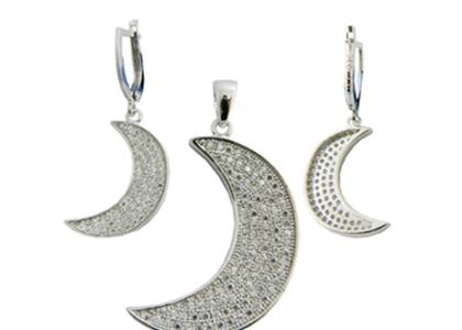 Gold Plated | Micro Pave Pendant Sets